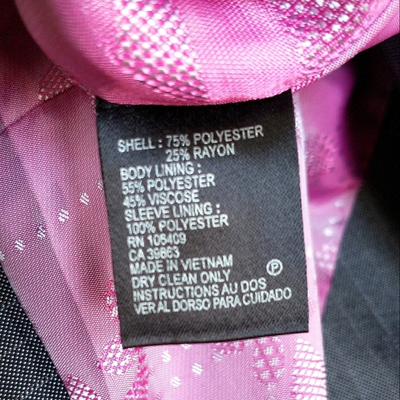 Tahari Arthur S. Levine Pinstripe Long Sleeve Grey Blazer Size 10 - Picture 8 of 8